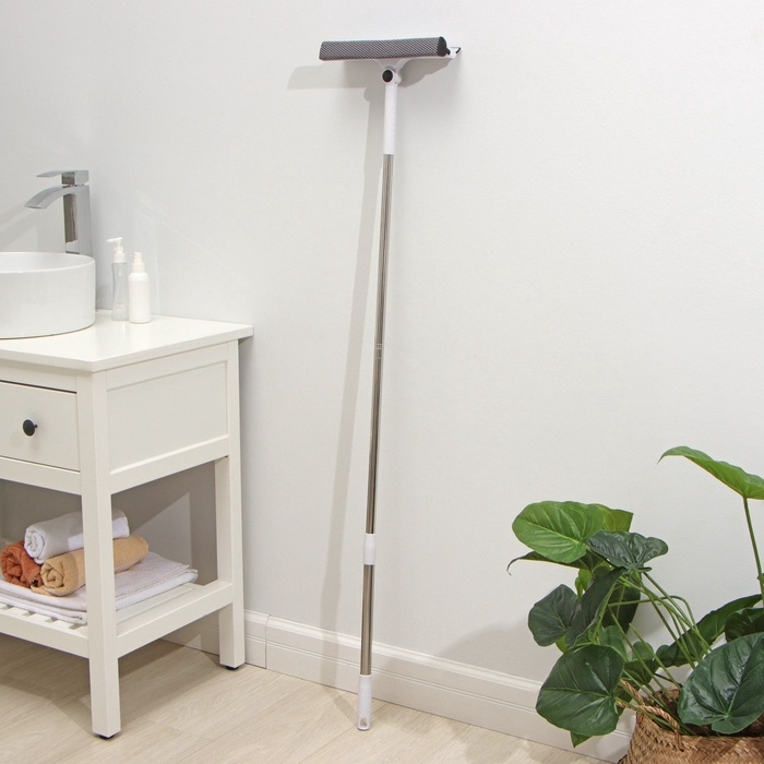 Окномойка с поролоновой насадкой Raccoon, телескопическая ручка, поворот на 180&deg;, 26&times;3,5&times;98(128)