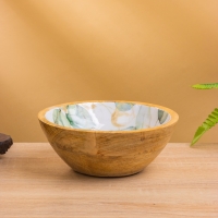 Миска "Листья" дерево манго 17,5х17,5х6,5 см