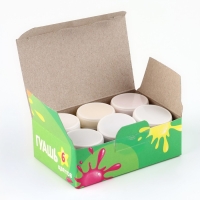 Гуашь 6 цветов по 10 мл, &laquo;Котик с кисточкой&raquo;