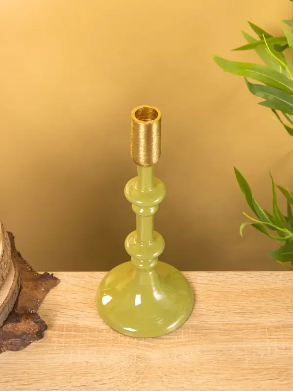 Подсвечник на 1 свечу "Авокадо" 10х10х26 см