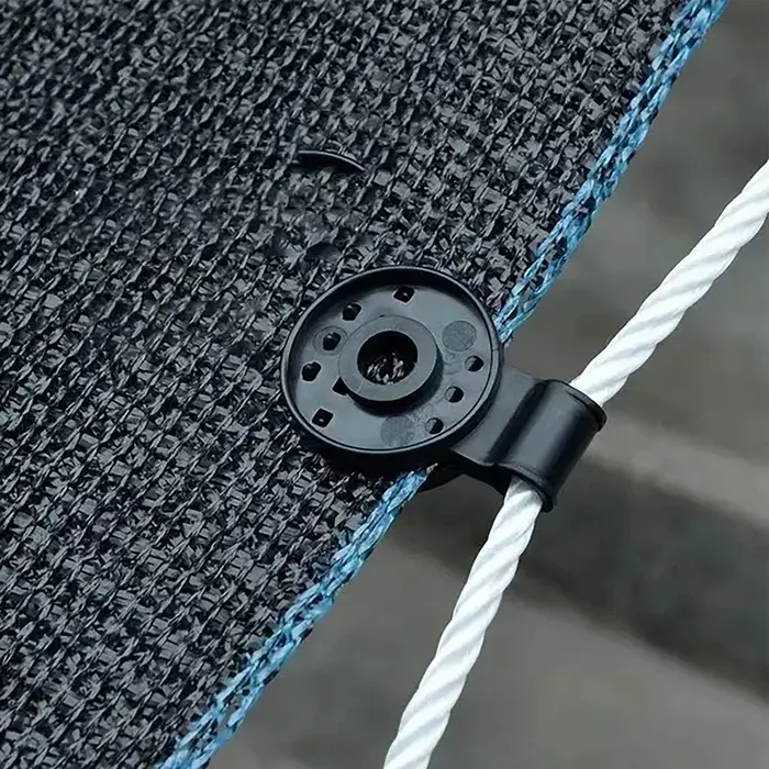 Клипса садовая &laquo;Люверс&raquo;, для крепления затеняющей сетки, пластиковая, чёрная