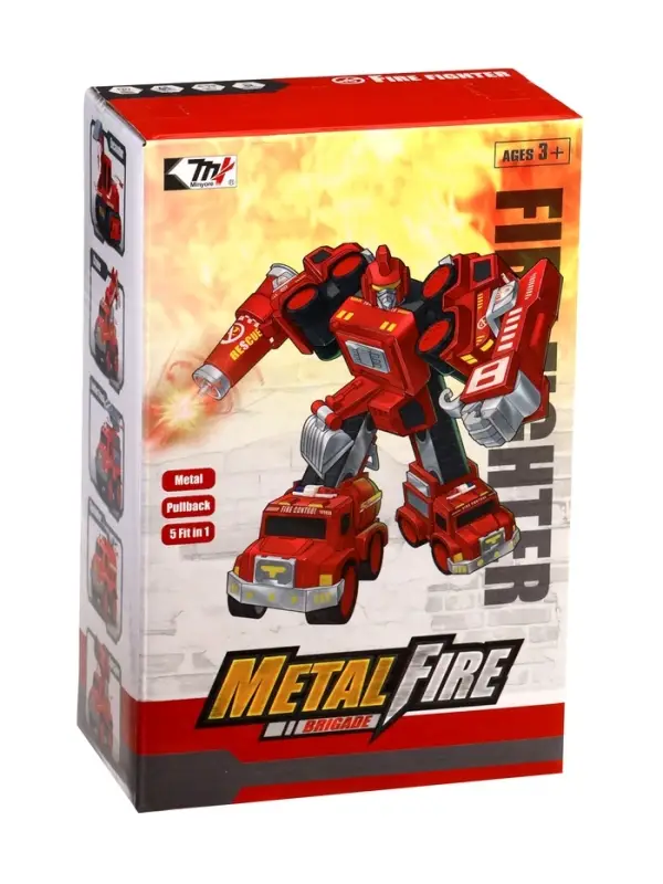 Робот-трансформер &laquo;Огнеборец&raquo; 5в1, собирается из 5 машинок, подвижные детали