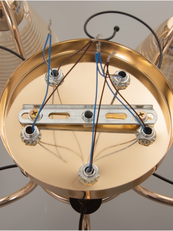 Люстра "Кольцо" 5х40Вт Е27 золото 58х58х24см