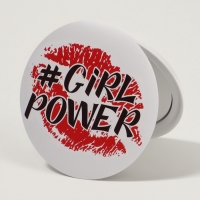 Зеркало складное круг (2) c/увел d7,3см GRL PWR губы пласт пакет QF