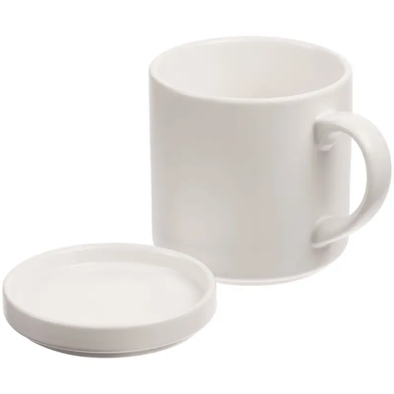 Кружка с подогревом и беспроводной зарядкой Dual Base Plus, белая Кружка с подогревом и беспроводной зарядкой Dual Base Plus, белая