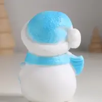 Фигурка светящаяся RISALUX &laquo;Снеговик в голубом&raquo; LED, 3хAG10 7,5х5,5х10 см