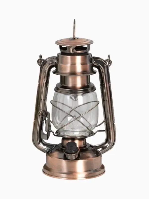 Ночник декоративный LED, аккум 5800mAh 3,7V "Фонарь" регулятор яркости бронза 11,5х16х24 см   109144