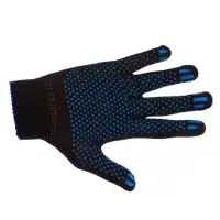 Перчатки садовые, хб, вязка 10 класс, 3 нити, размер 9, с ПВХ точками, чёрные