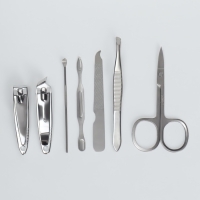 Набор маникюрный &laquo;Нежные пионы&raquo;, 7 предметов, в футляре