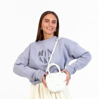 Сумка женская кросс-боди на молнии, цвет белый