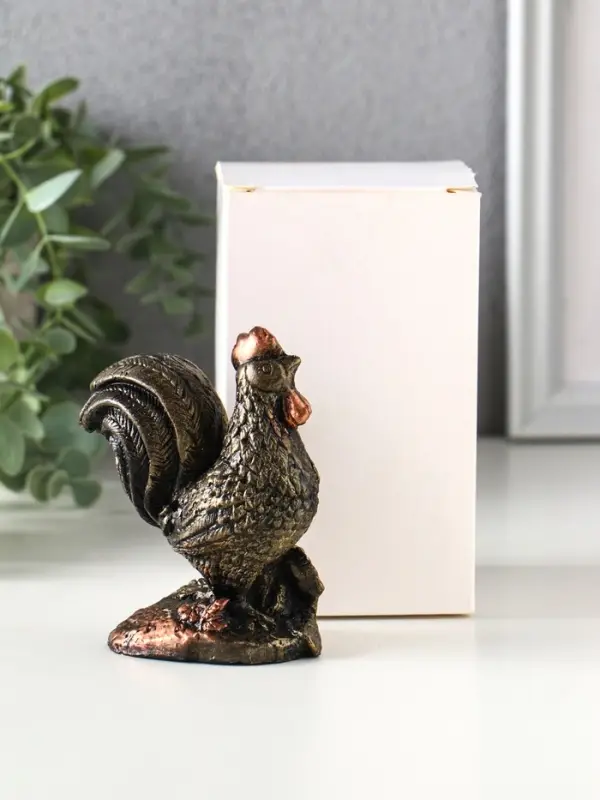 Фигура "Золотой петух" 9,7х8х5 см