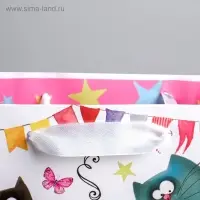 Пакет подарочный ламинированный, упаковка, &laquo;Забавные коты&raquo;, S 12 х 15 х 5.5 см