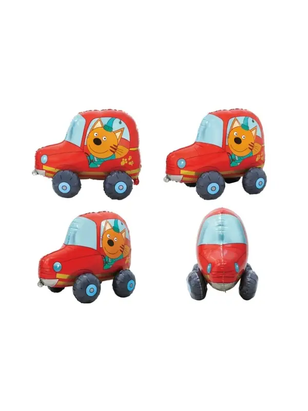 Воздушный шар фольгированный 3D 29" &laquo;Три Кота. Компот в машине&raquo;