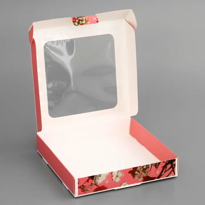 Коробка подарочная сборная с окном, упаковка, &laquo;Прекрасных моментов&raquo;, 16&times;16&times;3 см