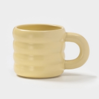 Чайная пара Доляна &laquo;Зефир&raquo;, 350 мл, керамика, жёлтая