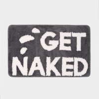 Коврик Доляна Get Naked, 50&times;80 см, микрофибра, темно-серый
