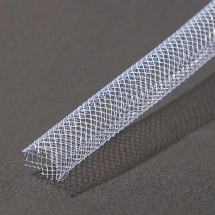 Ювелирная сетка-рукав "Регилин", круглый, 8 мм, 1 метр, цвет белый