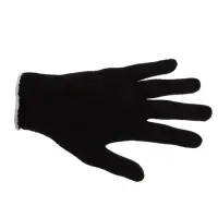 Перчатки, хб, вязка 7 класс, 6 нитей, размер 10, с ПВХ точками, чёрные, Greengo