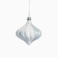 Набор украшений пластик 16 шт "Ярмарка волшебства" 8 см, белый