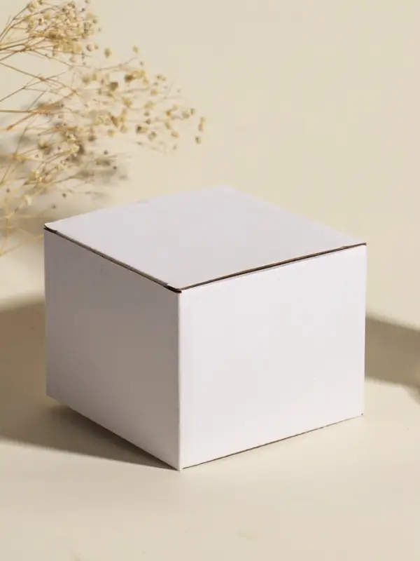 Свеча интерьерная в стакане "Нежно-голубой пион" 11х11х8 см