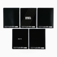 Тетрадь в клетку, 48 листов А5 на скрепке МИКС, &laquo;1 сентября: Шрифтовые черные&raquo;, обложка мелованный картон 230 грблок №1  белизна 96%