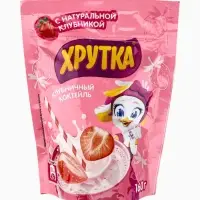 Смесь сухая для напитка Хрутка, Клубничный коктейль 160 г