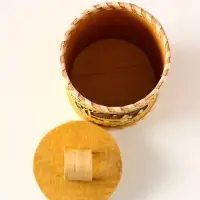 Туес "Лесной" (Медведь), D8,5 смхH(с хватком)14,5 см, береста