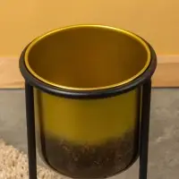 Кашпо на подставке "Арабика" железо 21х21х54 см