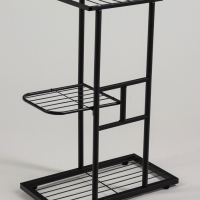 Подставка для цветов Greengo, 3 полки, 43 &times; 22 &times; 57 см, напольная, металл, чёрная