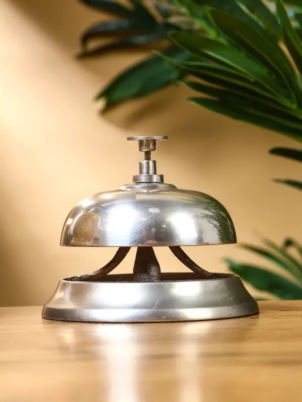 Звонок настольный, латунь 9,5х9,5х7,5 см