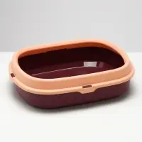 Туалет с бортом 40&times;34&times;11 см, бордовый