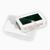 Коробка под 2 конфеты с ячейками &laquo;Новогодняя ботаника&raquo;, 10 х 6 х 3 см