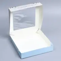 Коробка складная &laquo;Новогодний венок&raquo;, 20 х 20 х 4 см