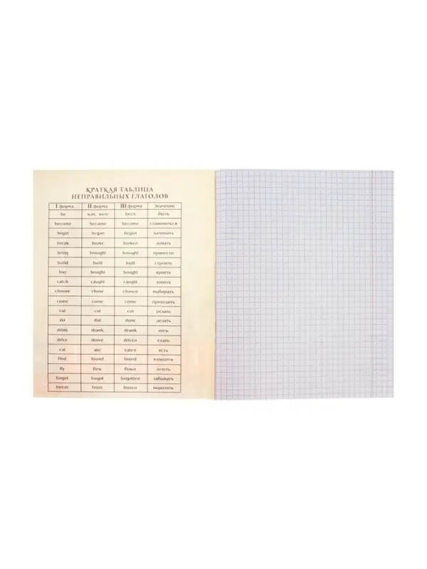 Тетрадь предметная 48 листов в клетку Calligrata, &laquo;Чёрное-белое. Английский язык&raquo;, обложка мелованная, серые листы