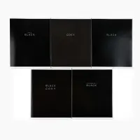 Тетрадь в клетку, 48 л., А5, на скрепке, блок №1 Black or Grey МИКС