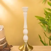 Подсвечник на 1 свечу "Фисташковый" 10,5х10,5х30 см