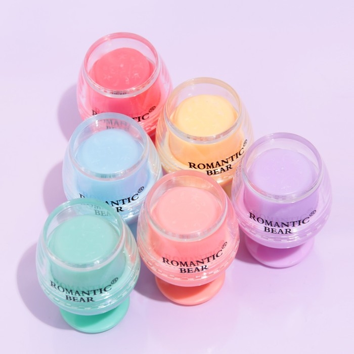 Бальзам для губ &laquo;Бокал&raquo;, микс цветов и ароматов, светящийся в темноте