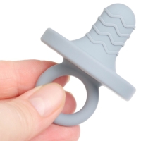 Прорезыватель - пустышка силиконовый, цвет синий/серый, Mum&Baby