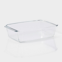 Кастрюля из жаропрочного стекла для запекания Доляна &laquo;Утятница&raquo;, 2,9 л, 24,5&times;20,5&times;13,5 см, с крышкой