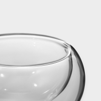 Набор пиал стеклянных с двойными стенками Magistro &laquo;Сакура&raquo;, 50 мл, 6 шт