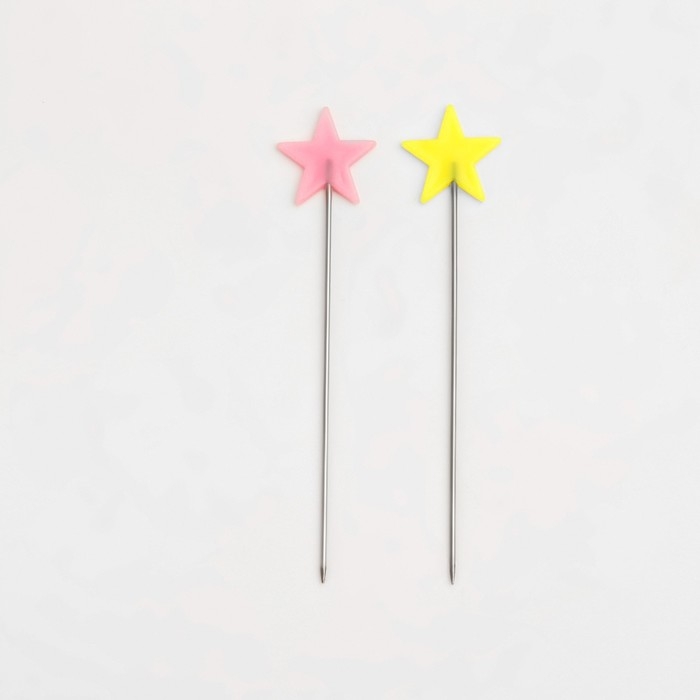 Булавки для квилтинга &laquo;Звёздочки&raquo;, 52 мм, 100 шт, цвет разноцветный
