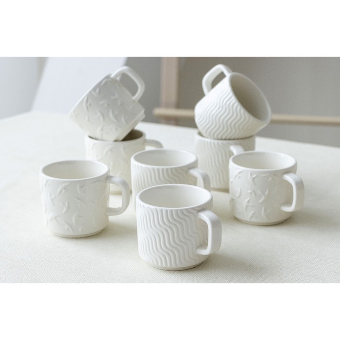 Кружка керамическая &laquo;Ласточки&raquo; белая, 260 мл, цвет белый