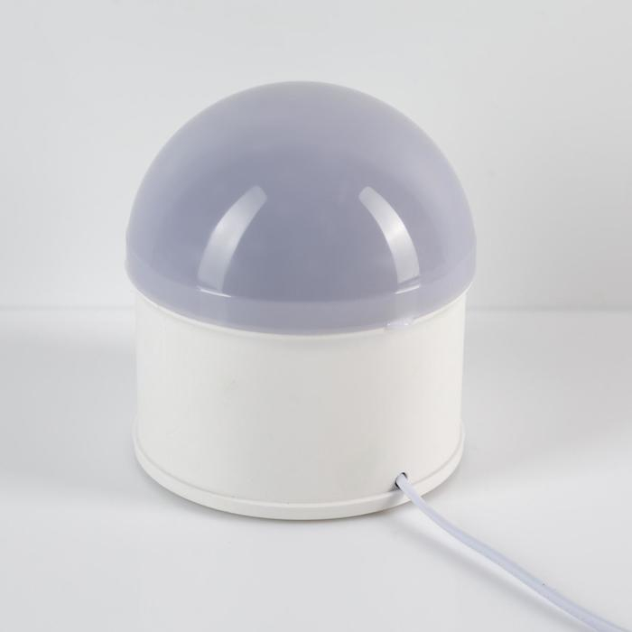 Световой прибор &laquo;Звёздное небо&raquo; 12 см, динамик, съёмная полусфера, свечение RGB, 220 В