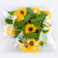 Декор из фетра на клеевой основе, набор 20 шт., размер 1 шт. &mdash; 6 &times; 5 см., цвет жёлтый