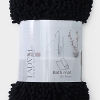 Коврик для дома LaDо́m, букли, плотность 1400 г, 50&times;80 см, цвет графитовый