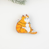 Значок новогодний  &laquo;Новый год: Талисман от сглаза&raquo;, 4,7 х 4,5 см