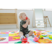 Игровой коврик для детей на фольгированной основе &laquo;Малыши зверята&raquo;, размер 180х150x0,5 см, Крошка Я