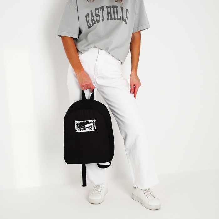 Рюкзак школьный текстильный &laquo;Аниме&raquo;, 38х14х27 см, цвет чёрный