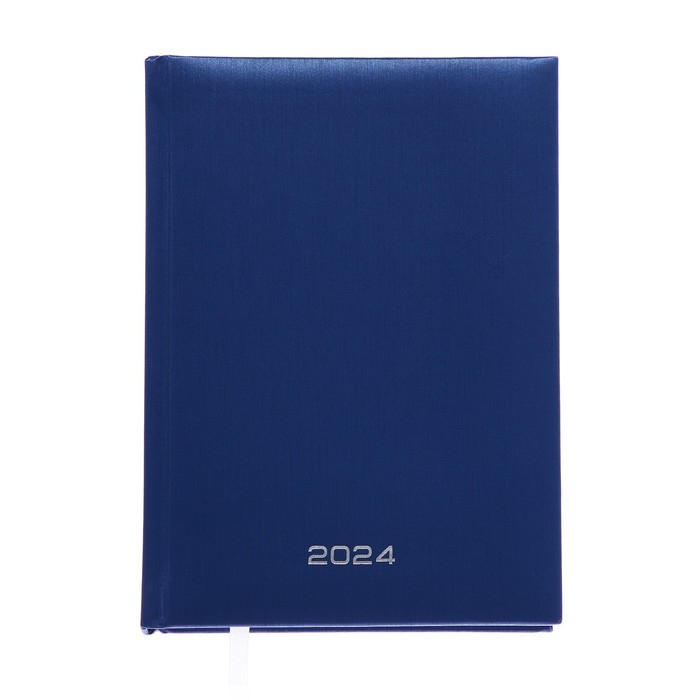Ежедневник датированный 2024 года, А5, 176 листов, Attomex.Regent, обложка бумвинил, ляссе, блок 70 г/м2, синий