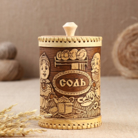 Туес &laquo;Дедушка и бабушка&raquo;, соль,10х17,5 см, береста